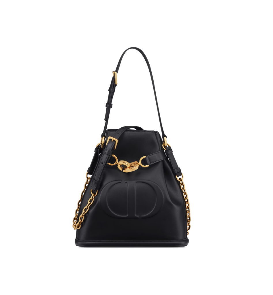 Medium C'est Dior Bag Black CD-Embossed Calfskin 1 Medium C'est Dior Bag Black CD-Embossed Calfskin 1