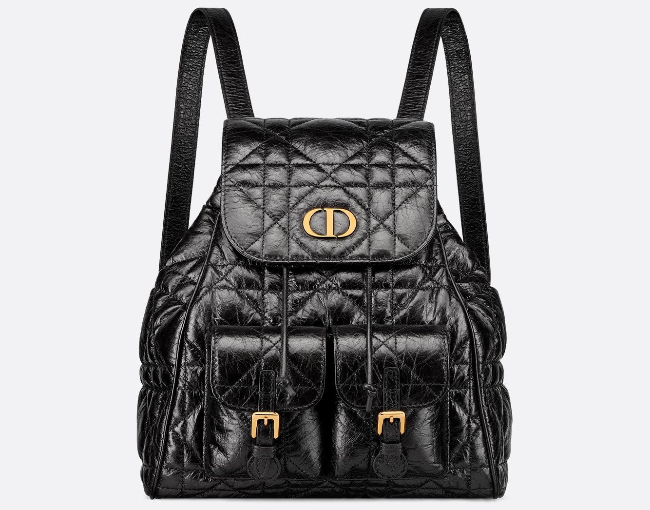 Medium Dior Caro Backpack - Black Macrocannage Crinkled Calfskin 1 Medium Dior Caro Backpack - Black Macrocannage Crinkled Calfskin 1