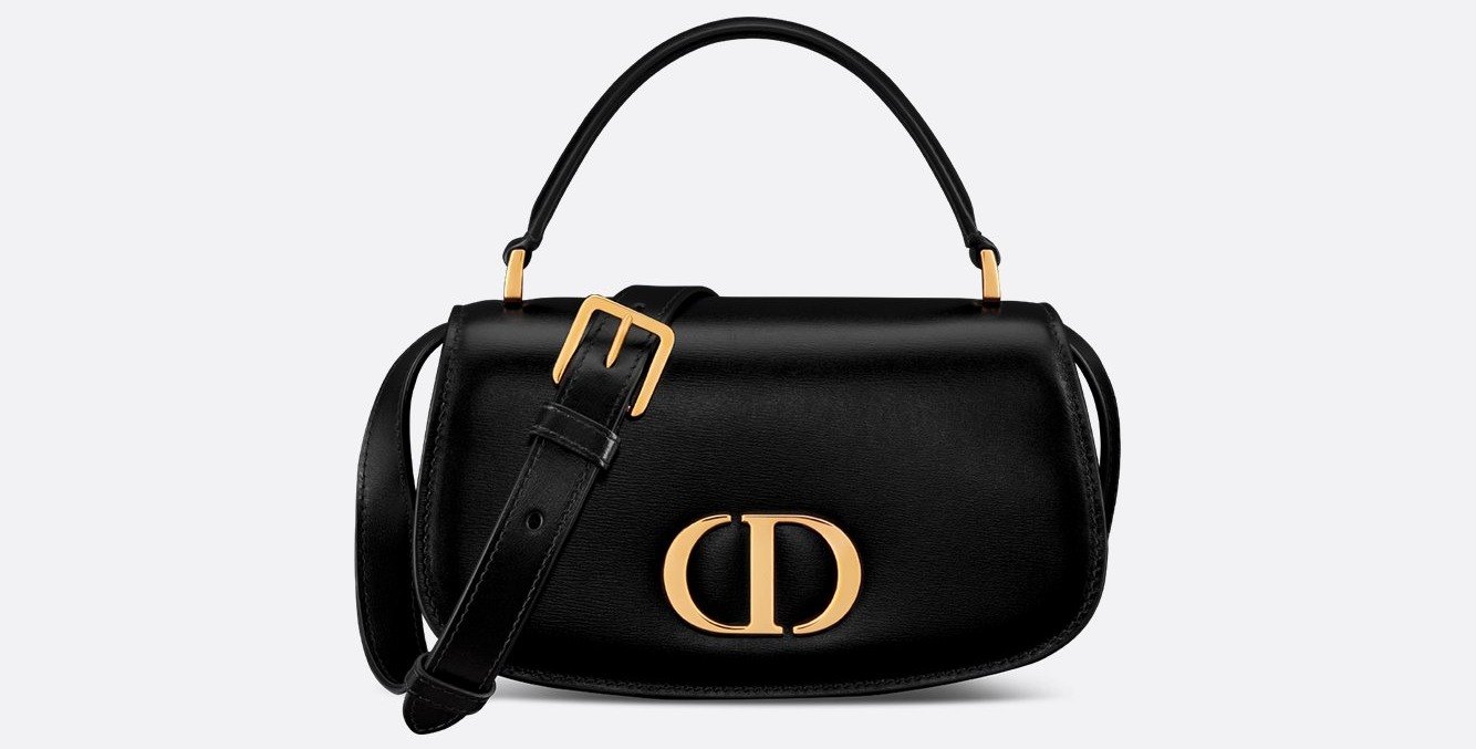 Small 30 Montaigne Avenue Top Handle Bag - Black Ribbed Calfskin 1 Small 30 Montaigne Avenue Top Handle Bag - Black Ribbed Calfskin 1
