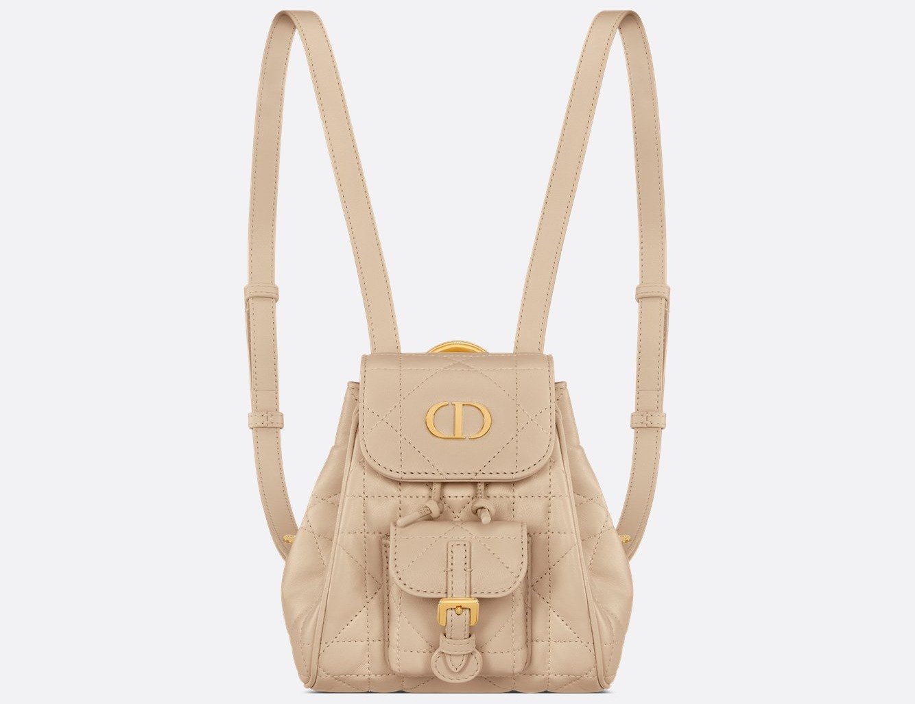 Dior Caro Nano Backpack - Powder Beige Macrocannage Lambskin 1 Dior Caro Nano Backpack - Powder Beige Macrocannage Lambskin 1