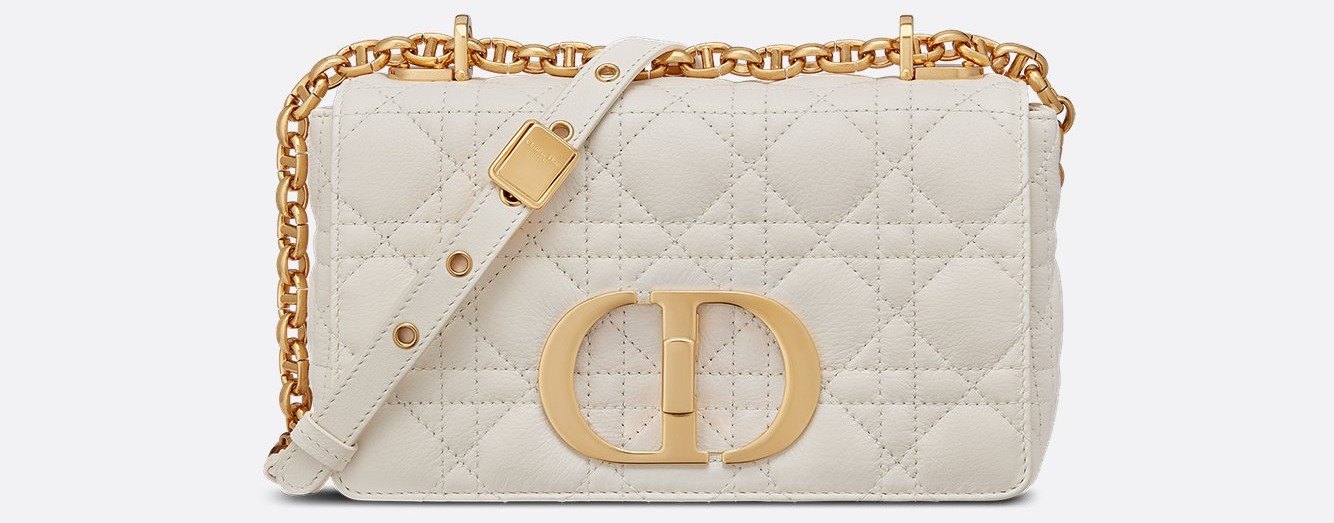 Small Dior Caro Bag - Ivory Supple Cannage Calfskin 1 Small Dior Caro Bag - Ivory Supple Cannage Calfskin 1