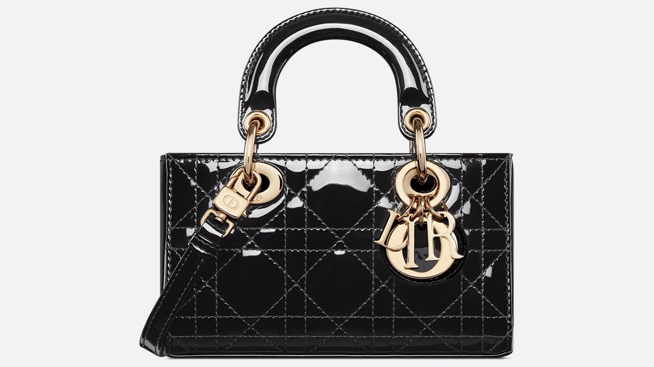 Lady D-Joy Micro Bag - Black Patent Cannage Calfskin 1 Lady D-Joy Micro Bag - Black Patent Cannage Calfskin 1