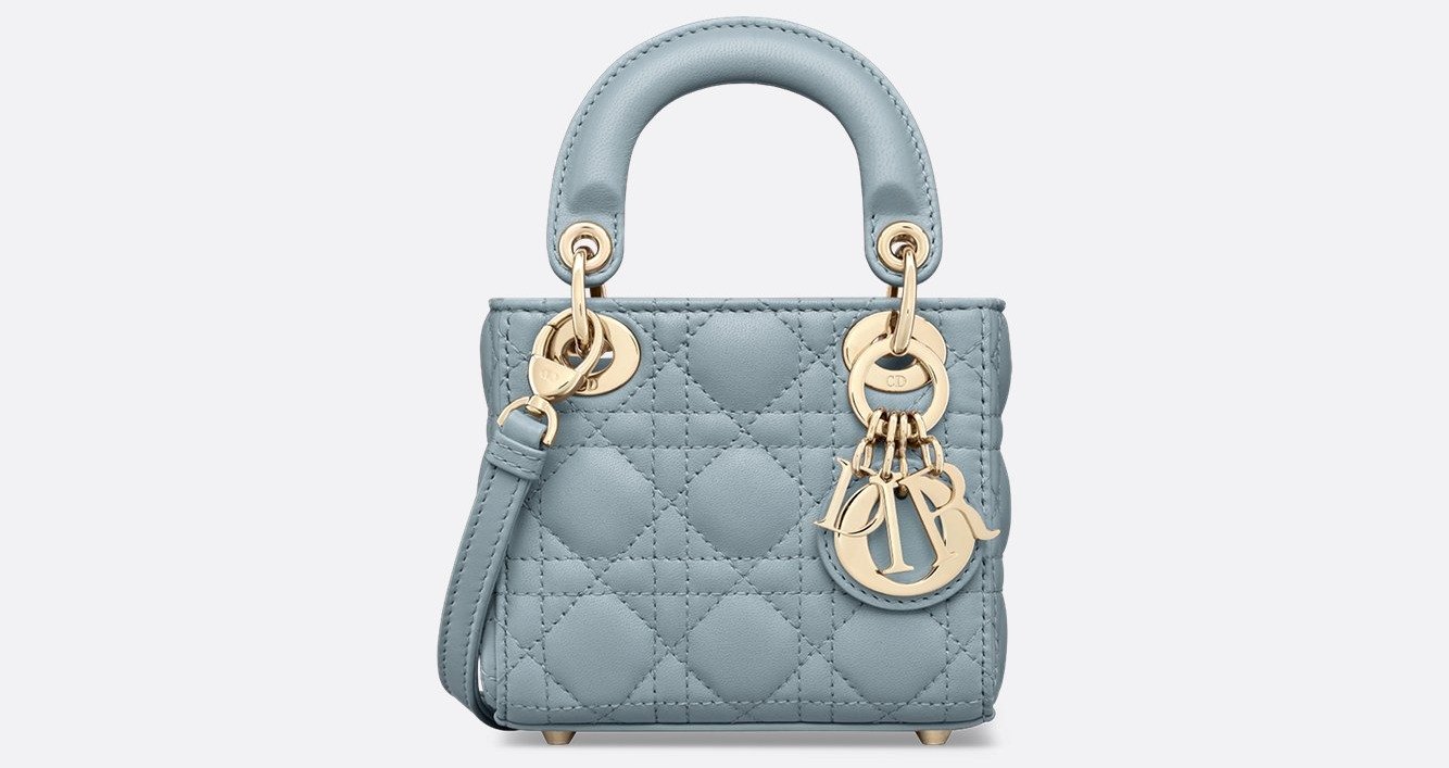 Lady Dior Micro Bag - Cloud Blue Cannage Lambskin 1 Lady Dior Micro Bag - Cloud Blue Cannage Lambskin 1