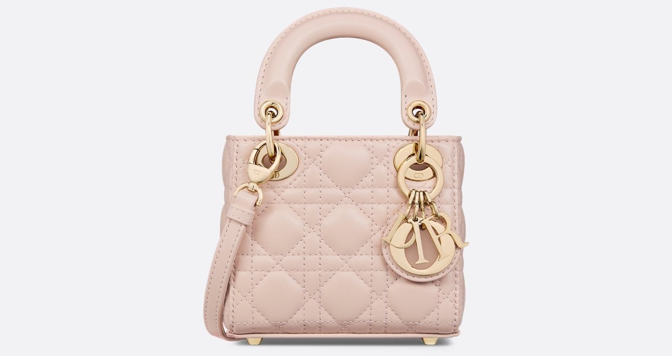 Lady Dior Micro Bag - Powder Pink Cannage Lambskin 1 Lady Dior Micro Bag - Powder Pink Cannage Lambskin 1