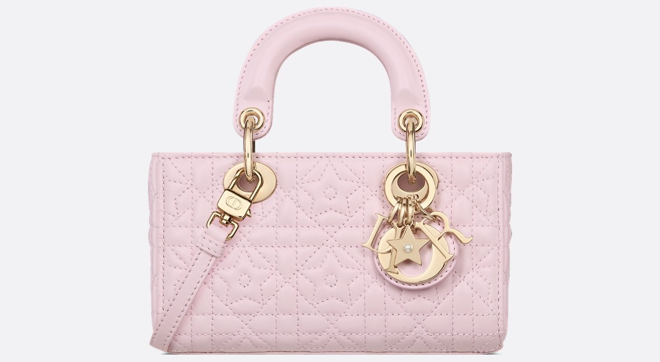 Lady D-Joy Micro Bag - Pale Pink Cannage Lambskin with Star Motif 1 Lady D-Joy Micro Bag - Pale Pink Cannage Lambskin with Star Motif 1