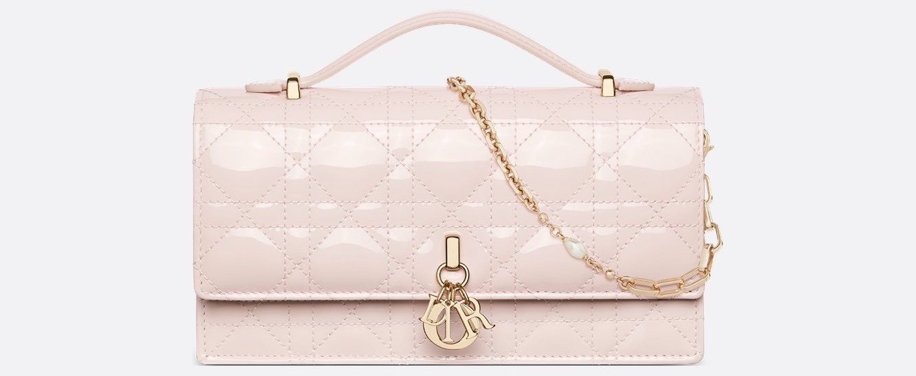 My Dior Mini Bag - Powder Pink Patent Cannage Calfskin 1 My Dior Mini Bag - Powder Pink Patent Cannage Calfskin 1