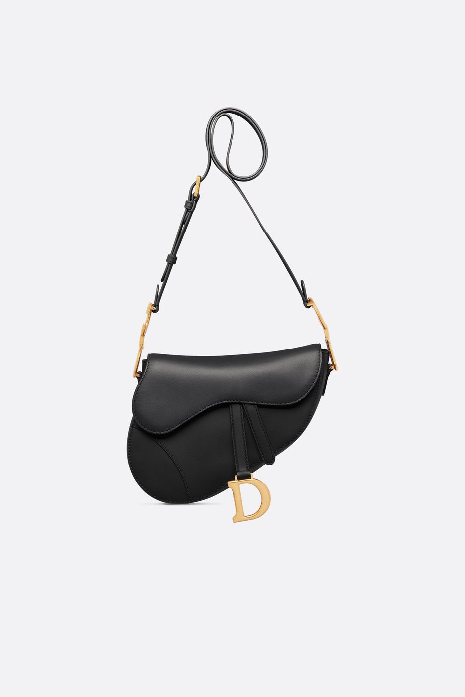 Medium Soft Saddle Bag with Strap - Black Vintage Smooth Calfskin 1 Medium Soft Saddle Bag with Strap - Black Vintage Smooth Calfskin 1