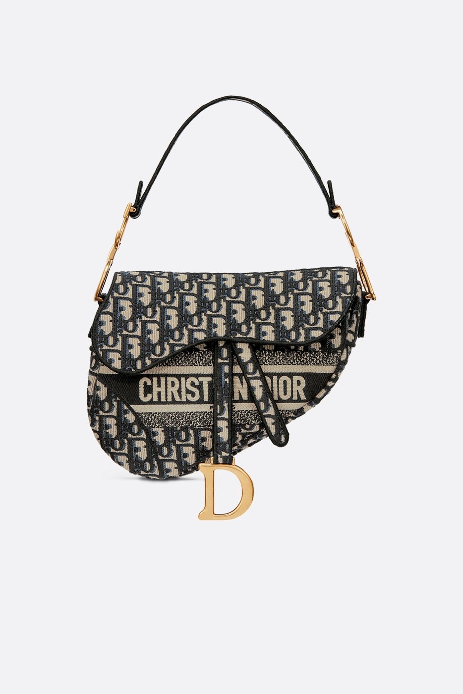 Saddle Bag - Blue Dior Oblique Embroidery 1 Saddle Bag - Blue Dior Oblique Embroidery 1