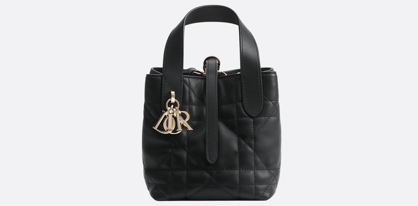 Dior Toujours Vertical Nano Tote Bag - Black Macrocannage Calfskin 1 Dior Toujours Vertical Nano Tote Bag - Black Macrocannage Calfskin 1