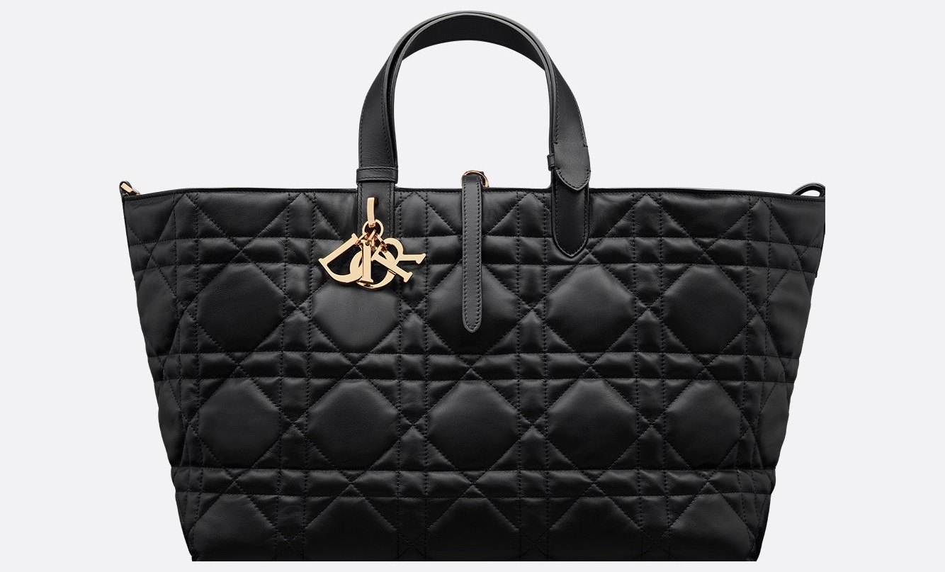 Large Dior Toujours Bag - Black Macrocannage Calfskin 1 Large Dior Toujours Bag - Black Macrocannage Calfskin 1