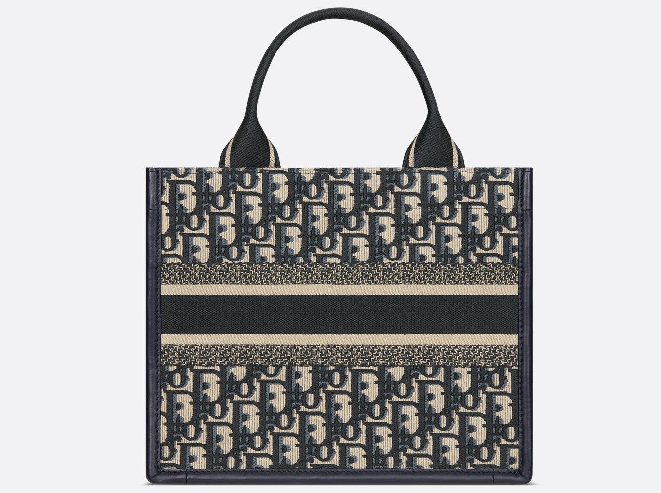 Small Dior Book Tote - Blue Dior Oblique Embroidery and Calfskin (26.5 x 22 x 14 cm) 1 Small Dior Book Tote - Blue Dior Oblique Embroidery and Calfskin (26.5 x 22 x 14 cm) 1
