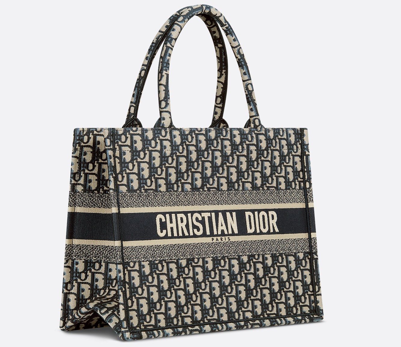 Medium Dior Book Tote - Ecru and Blue Dior Oblique Embroidery (36 x 27.5 x 16.5 cm) 1 Medium Dior Book Tote - Ecru and Blue Dior Oblique Embroidery (36 x 27.5 x 16.5 cm) 1