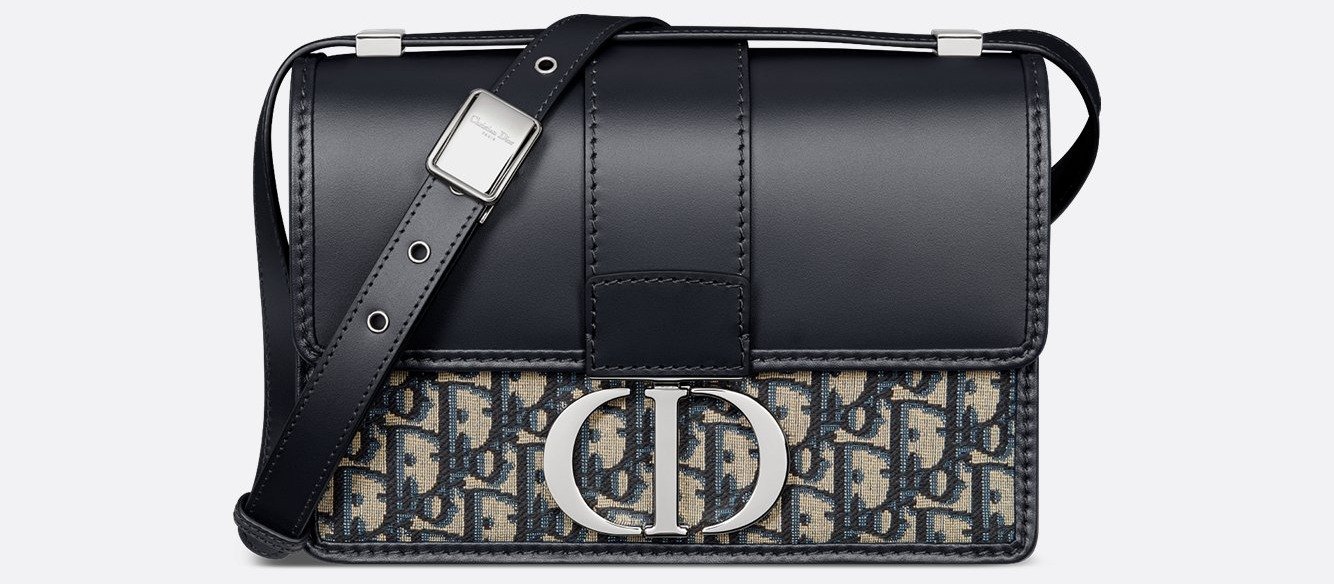 30 Montaigne Bag - Blue Dior Oblique Jacquard and Smooth Calfskin 1 30 Montaigne Bag - Blue Dior Oblique Jacquard and Smooth Calfskin 1