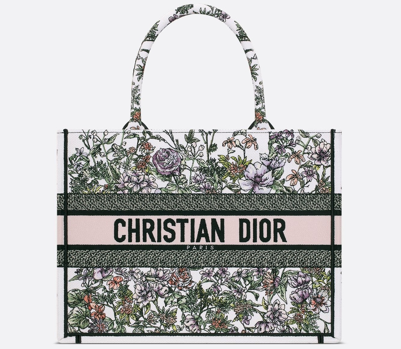 Medium Dior Book Tote - White Multicolor D-Floral Embroidery (36 x 27.5 x 16.5 cm) 1 Medium Dior Book Tote - White Multicolor D-Floral Embroidery (36 x 27.5 x 16.5 cm) 1