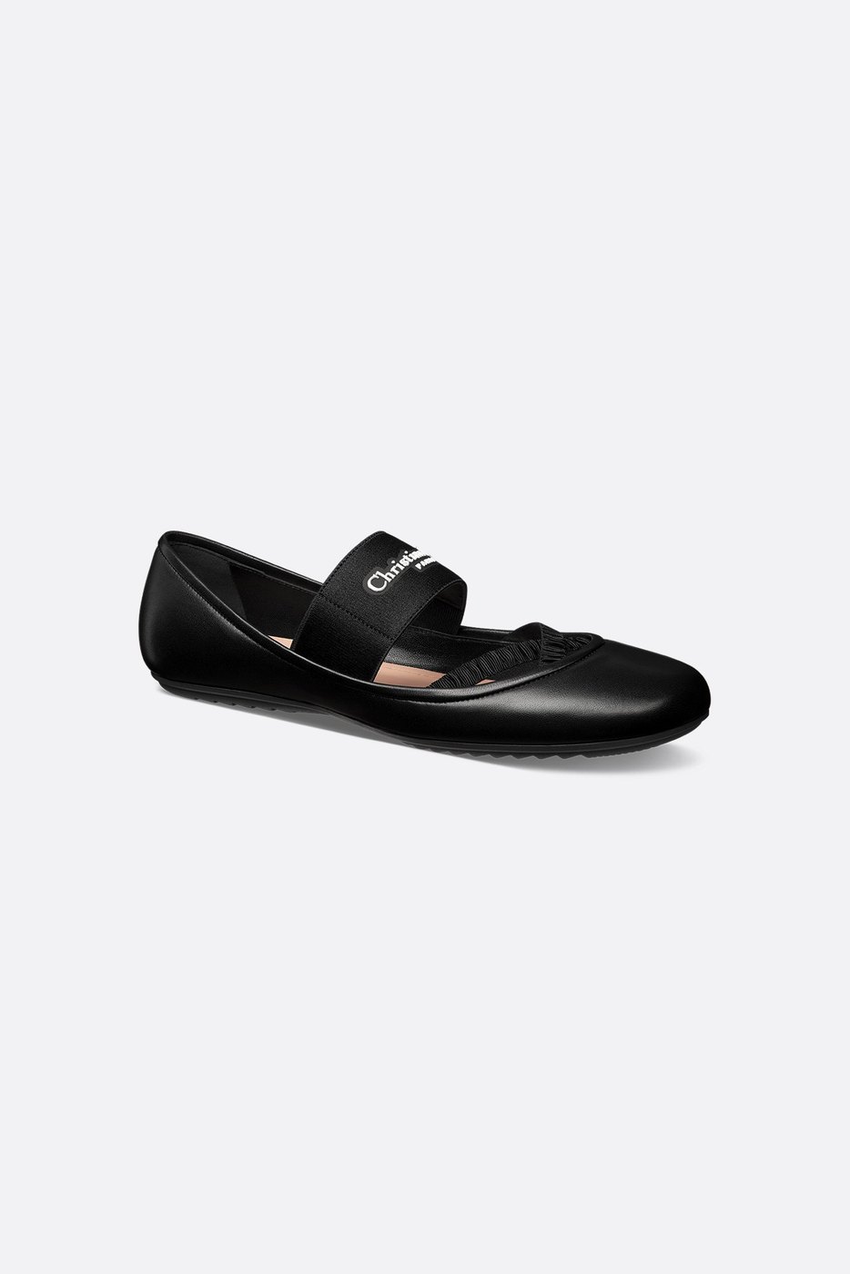 Dior Shade Ballet Flat - Black Lambskin and Elastic Straps 1 Dior Shade Ballet Flat - Black Lambskin and Elastic Straps 1