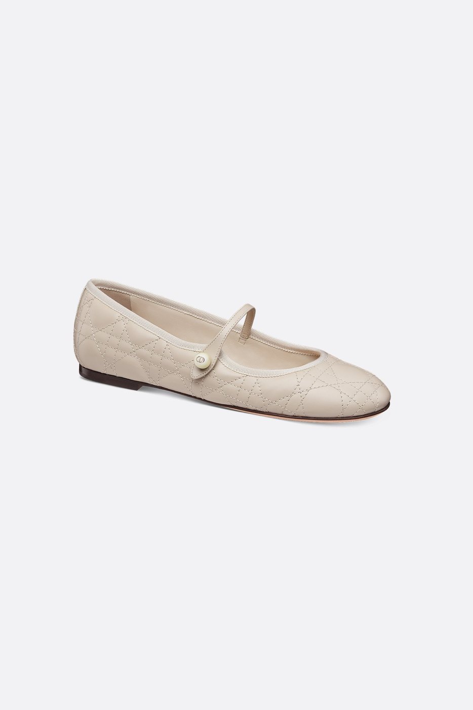 Dior Ballet Flat - Light Biscuit Quilted Cannage Calfskin 1 Dior Ballet Flat - Light Biscuit Quilted Cannage Calfskin 1
