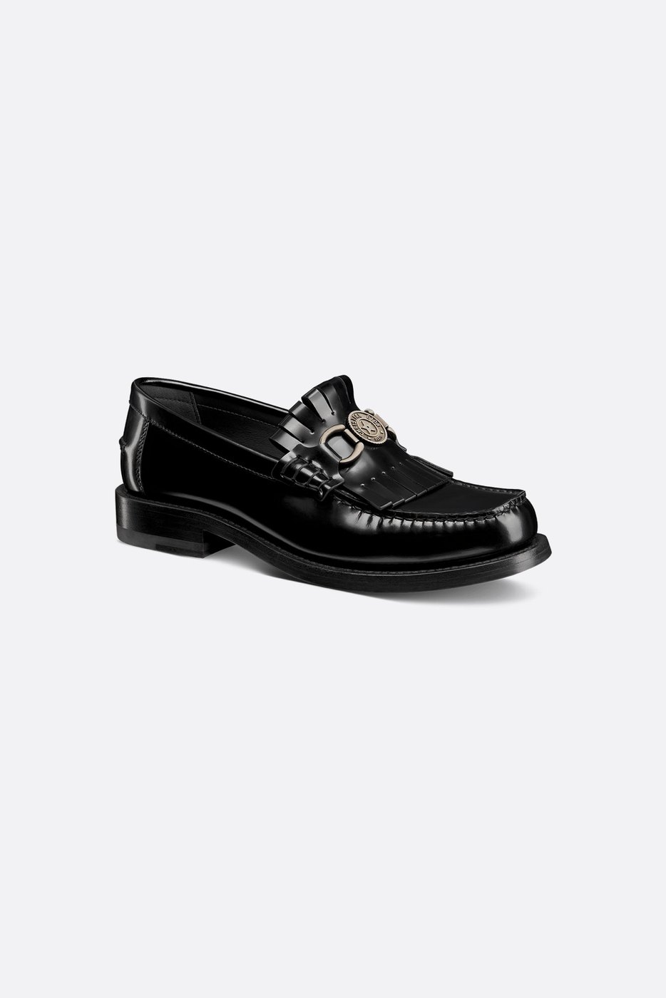 Dior Emblem Loafer - Black Brushed Calfskin 1 Dior Emblem Loafer - Black Brushed Calfskin 1