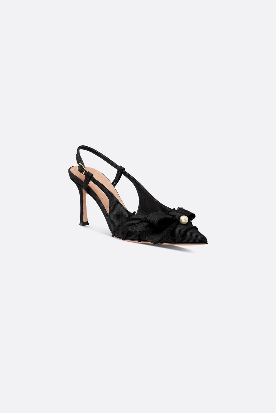 Adiorable Slingback Pump - Black Fringed Grosgrain 1 Adiorable Slingback Pump - Black Fringed Grosgrain 1