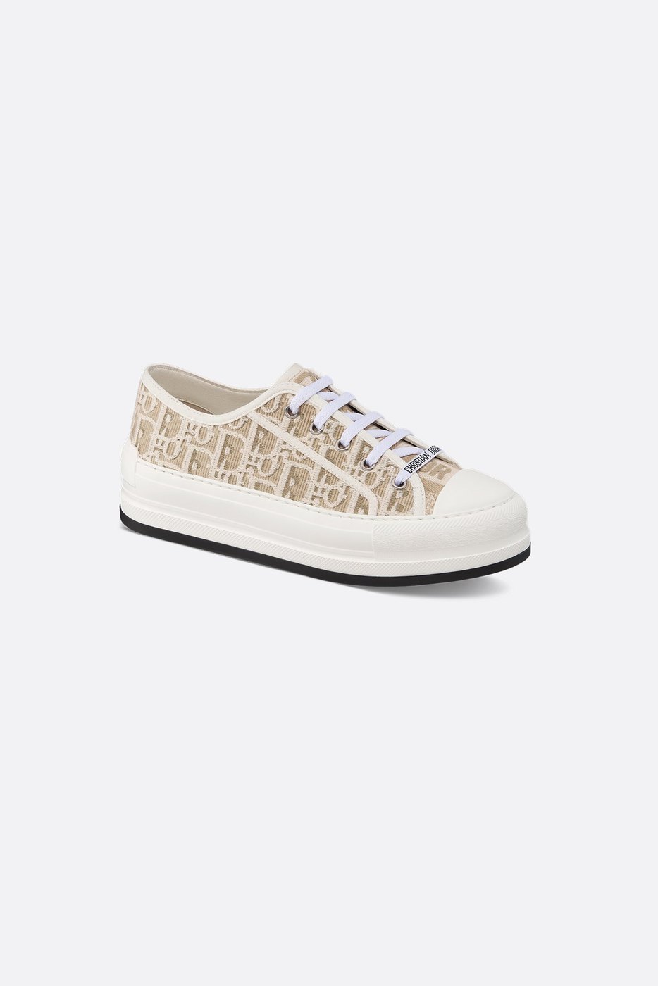 Walk'n'Dior Platform Sneaker - Beige Dior Oblique Embroidered Cotton 1 Walk'n'Dior Platform Sneaker - Beige Dior Oblique Embroidered Cotton 1