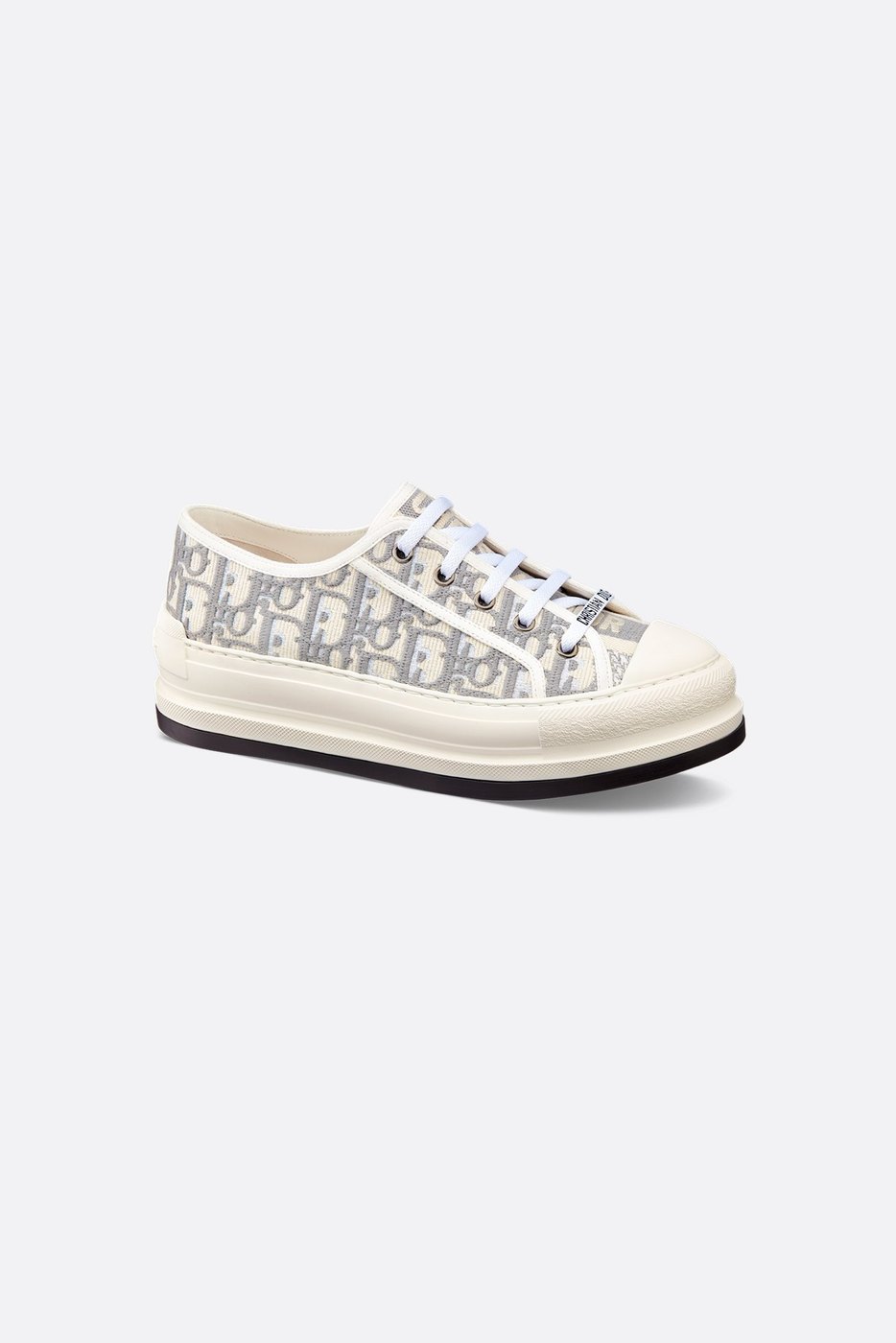 Walk'n'Dior Platform Sneaker - Stone Gray Dior Oblique Embroidered Cotton 1 Walk'n'Dior Platform Sneaker - Stone Gray Dior Oblique Embroidered Cotton 1