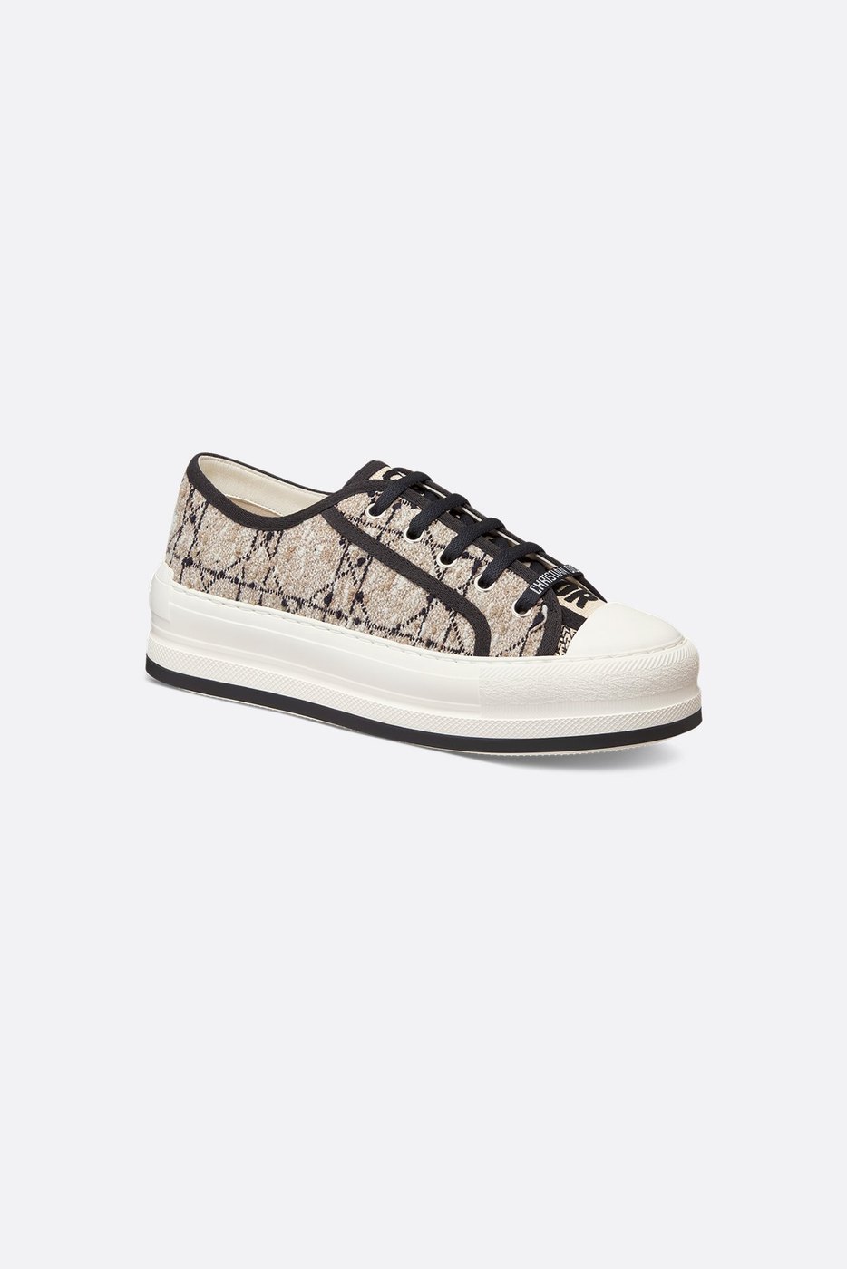 Walk'n'Dior Platform Sneaker - Beige and Black Cannage Tweed 1 Walk'n'Dior Platform Sneaker - Beige and Black Cannage Tweed 1