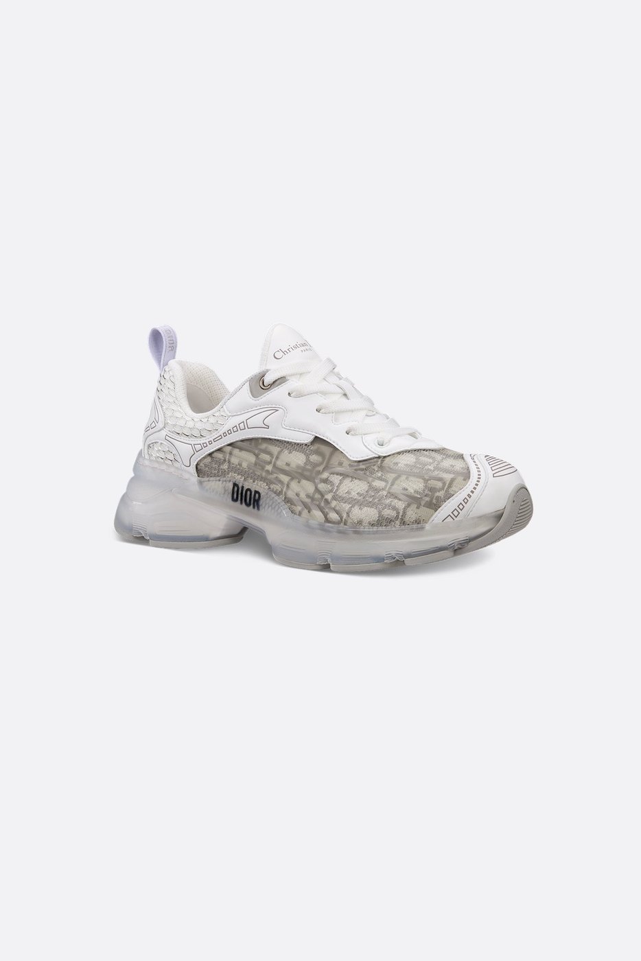 Dior Vibe Sneaker - Gray Dior Oblique Technical Fabric and Transparent Rubber 1 Dior Vibe Sneaker - Gray Dior Oblique Technical Fabric and Transparent Rubber 1