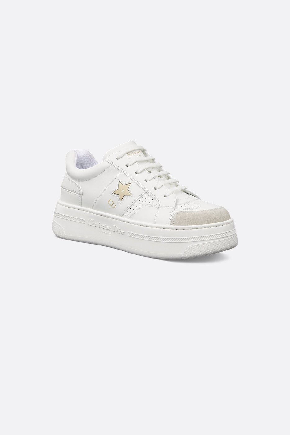 Dior Star Platform Sneaker - White Calfskin and Suede Calfskin 1 Dior Star Platform Sneaker - White Calfskin and Suede Calfskin 1